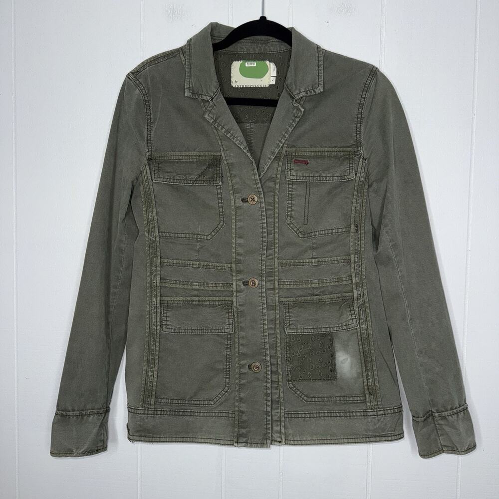 Anthropologie Women’s Green Military Field Jacket Worn On TV The Society Size S